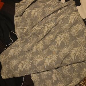Mahina Gray Leaf Pattern Dress